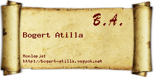 Bogert Atilla névjegykártya